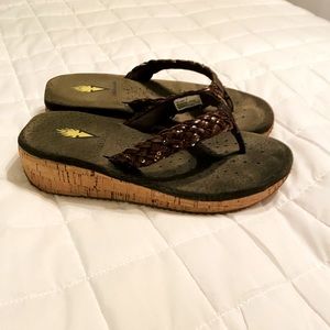 Volatile Women’s Vigo Braided Wedge Sandal Brown Size 7